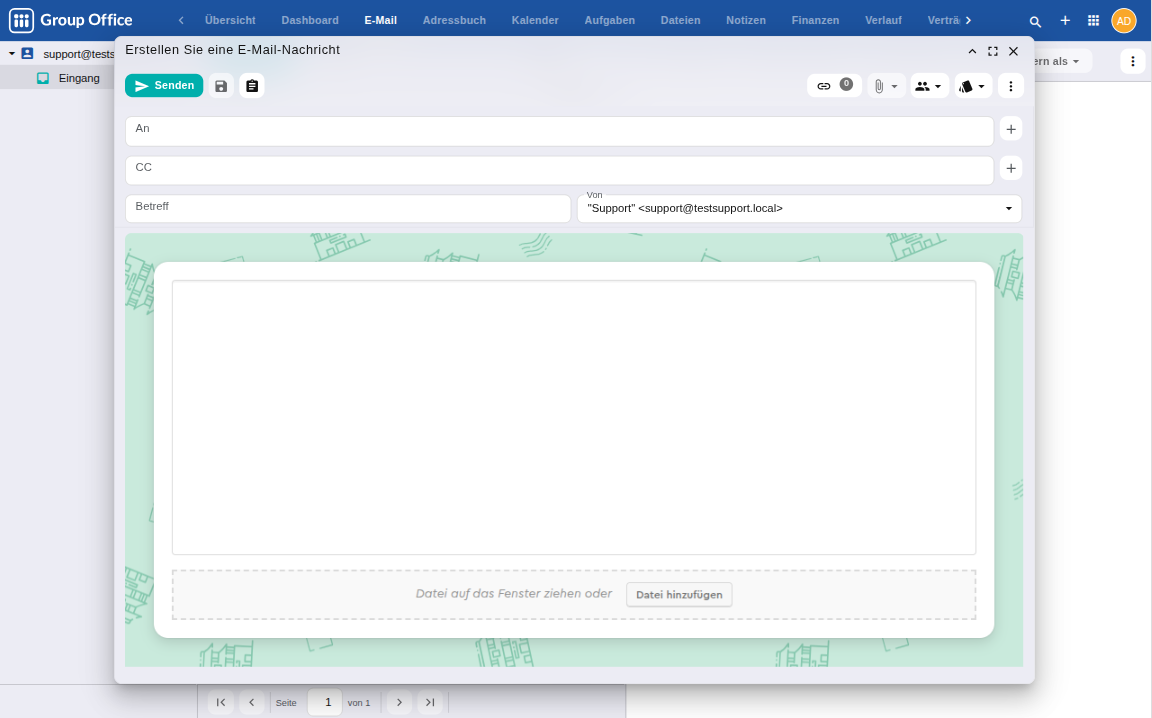Verschlüsselte Mail schreiben — im Mailvelope-Editor mit eigener Anhangszone